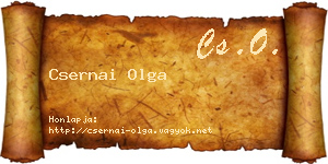 Csernai Olga névjegykártya